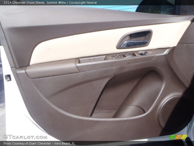 Summit White / Cocoa/Light Neutral 2014 Chevrolet Cruze Diesel