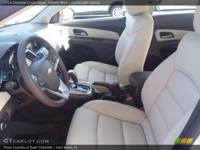 Summit White / Cocoa/Light Neutral 2014 Chevrolet Cruze Diesel