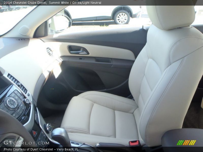Summit White / Cocoa/Light Neutral 2014 Chevrolet Cruze Diesel