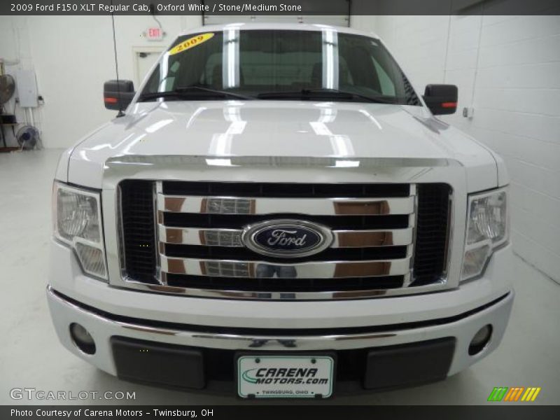 Oxford White / Stone/Medium Stone 2009 Ford F150 XLT Regular Cab