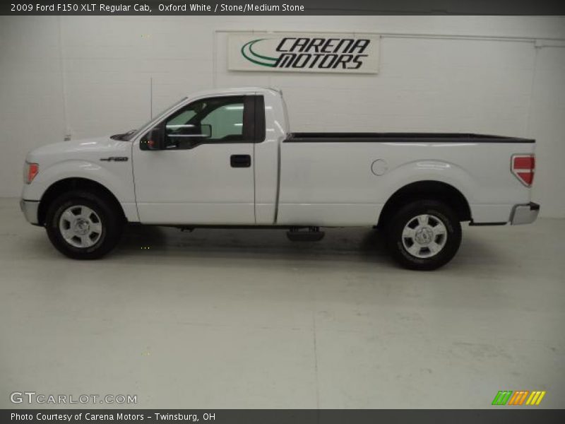 Oxford White / Stone/Medium Stone 2009 Ford F150 XLT Regular Cab