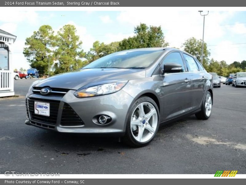 Sterling Gray / Charcoal Black 2014 Ford Focus Titanium Sedan