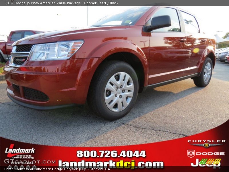 Copper Pearl / Black 2014 Dodge Journey Amercian Value Package
