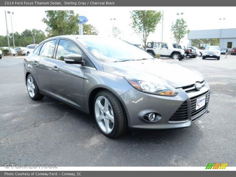 Sterling Gray / Charcoal Black 2014 Ford Focus Titanium Sedan