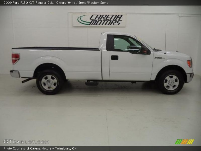 Oxford White / Stone/Medium Stone 2009 Ford F150 XLT Regular Cab