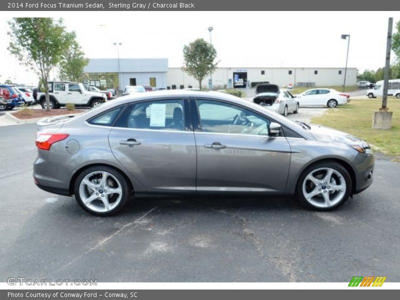 Sterling Gray / Charcoal Black 2014 Ford Focus Titanium Sedan