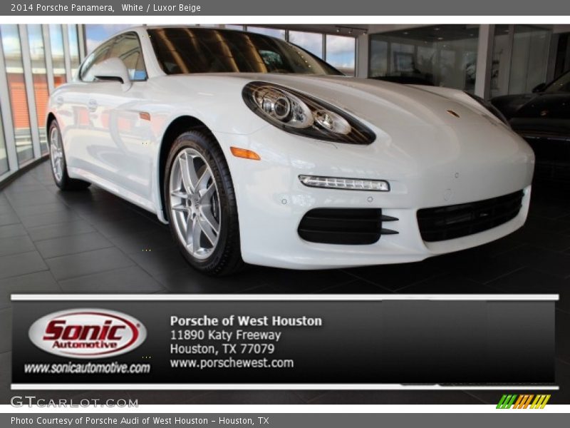 White / Luxor Beige 2014 Porsche Panamera