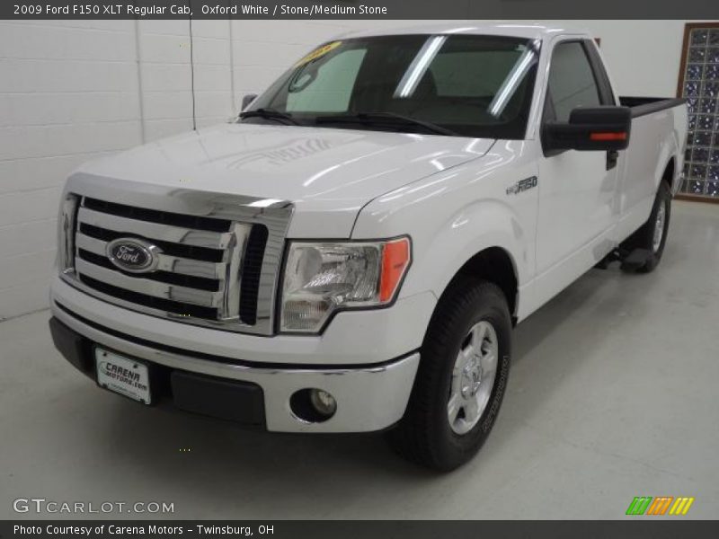 Oxford White / Stone/Medium Stone 2009 Ford F150 XLT Regular Cab