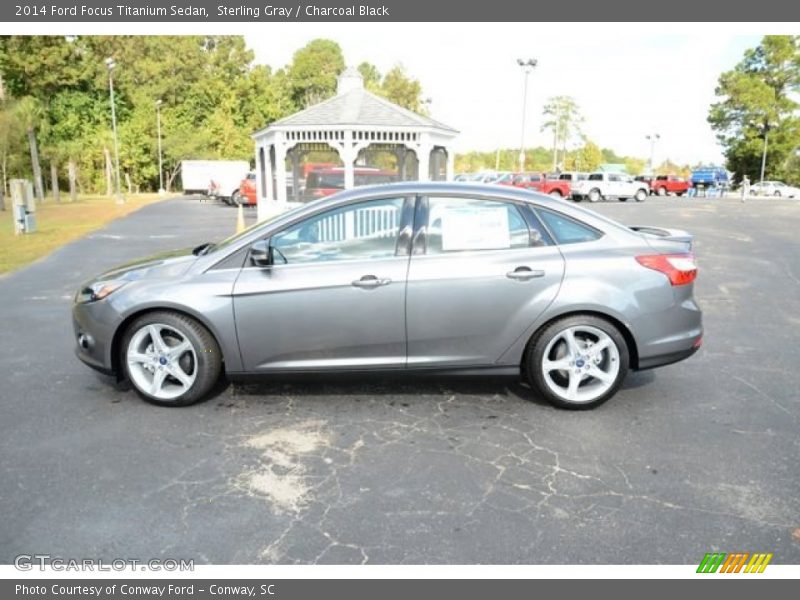 Sterling Gray / Charcoal Black 2014 Ford Focus Titanium Sedan
