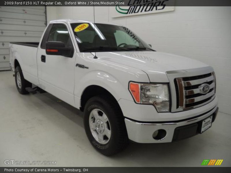 Oxford White / Stone/Medium Stone 2009 Ford F150 XLT Regular Cab