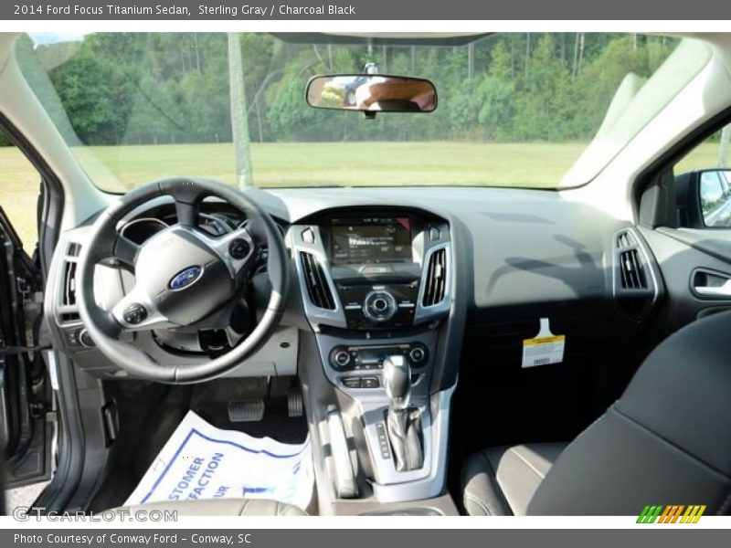 Sterling Gray / Charcoal Black 2014 Ford Focus Titanium Sedan