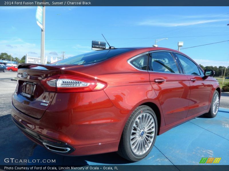Sunset / Charcoal Black 2014 Ford Fusion Titanium