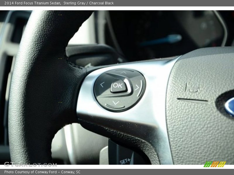 Sterling Gray / Charcoal Black 2014 Ford Focus Titanium Sedan