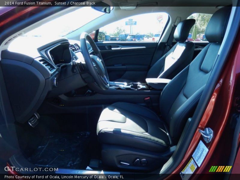 Sunset / Charcoal Black 2014 Ford Fusion Titanium