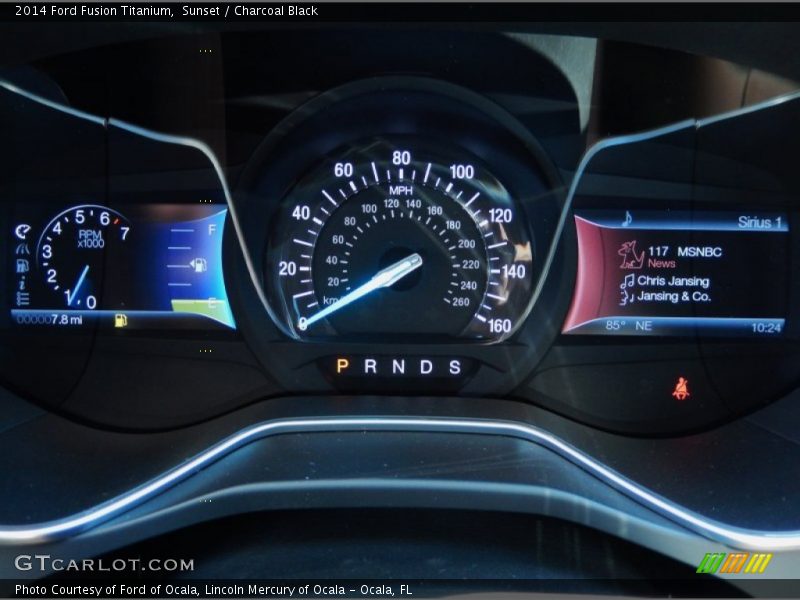 Sunset / Charcoal Black 2014 Ford Fusion Titanium