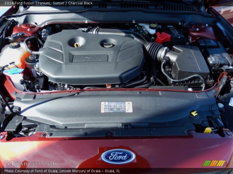 Sunset / Charcoal Black 2014 Ford Fusion Titanium