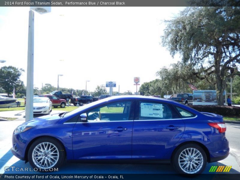 Performance Blue / Charcoal Black 2014 Ford Focus Titanium Sedan