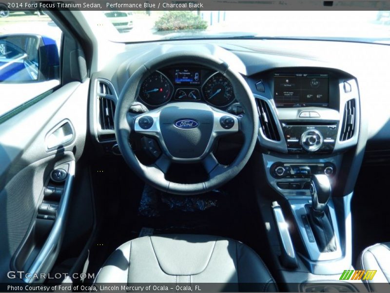 Performance Blue / Charcoal Black 2014 Ford Focus Titanium Sedan
