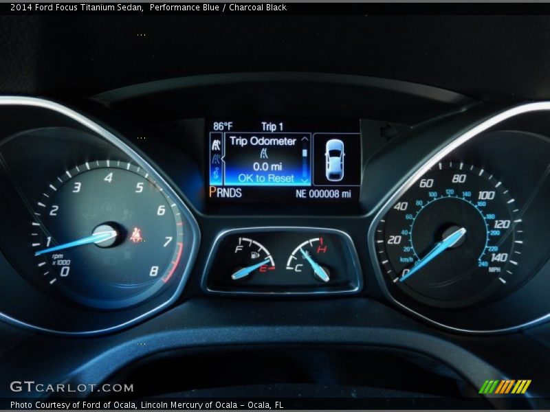 Performance Blue / Charcoal Black 2014 Ford Focus Titanium Sedan