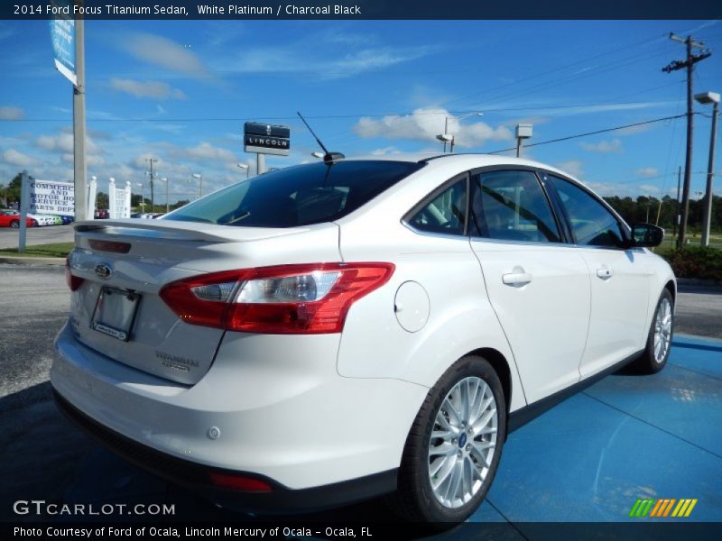White Platinum / Charcoal Black 2014 Ford Focus Titanium Sedan