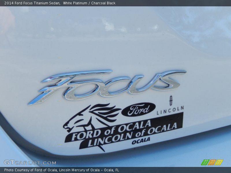 White Platinum / Charcoal Black 2014 Ford Focus Titanium Sedan
