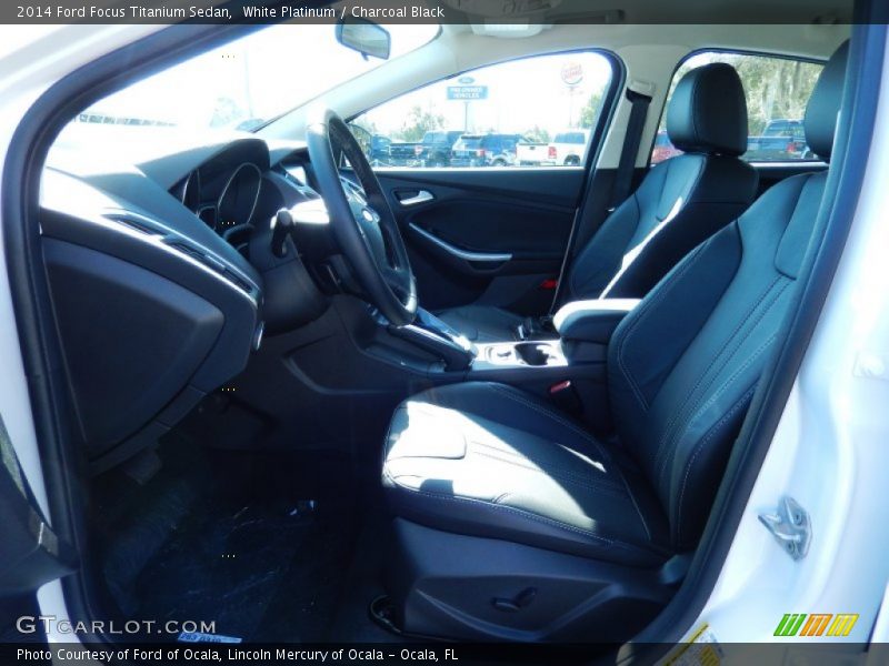 White Platinum / Charcoal Black 2014 Ford Focus Titanium Sedan