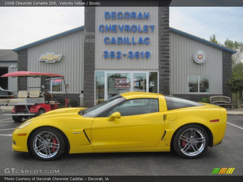 Velocity Yellow / Ebony 2008 Chevrolet Corvette Z06