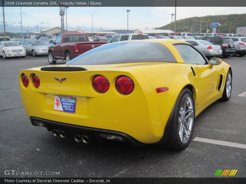 Velocity Yellow / Ebony 2008 Chevrolet Corvette Z06