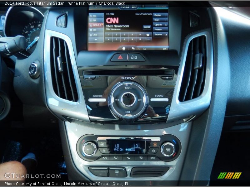 White Platinum / Charcoal Black 2014 Ford Focus Titanium Sedan
