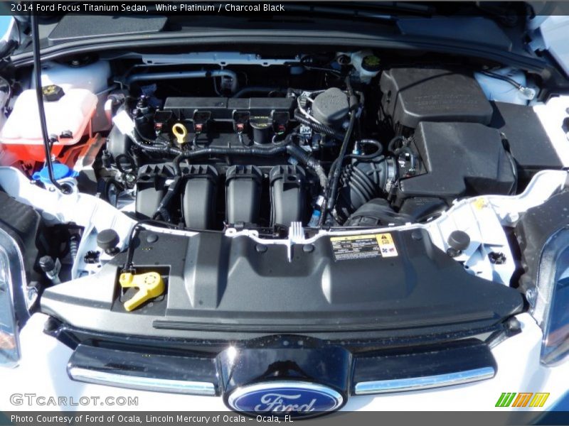 White Platinum / Charcoal Black 2014 Ford Focus Titanium Sedan