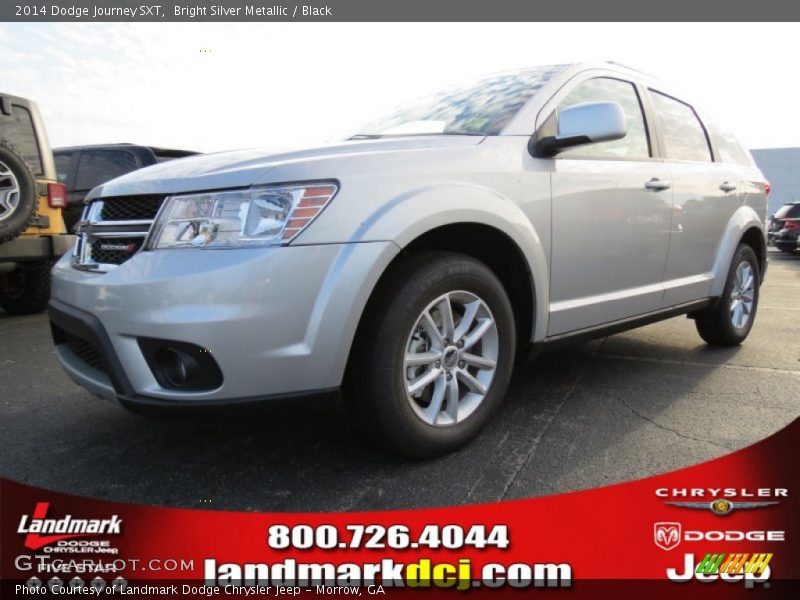 Bright Silver Metallic / Black 2014 Dodge Journey SXT