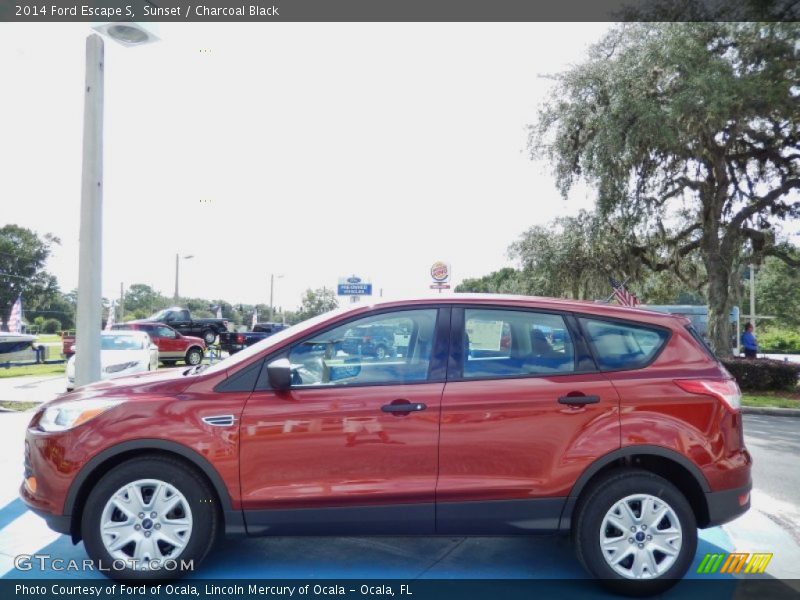Sunset / Charcoal Black 2014 Ford Escape S