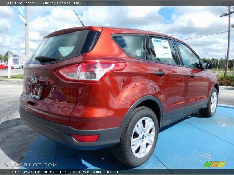 Sunset / Charcoal Black 2014 Ford Escape S