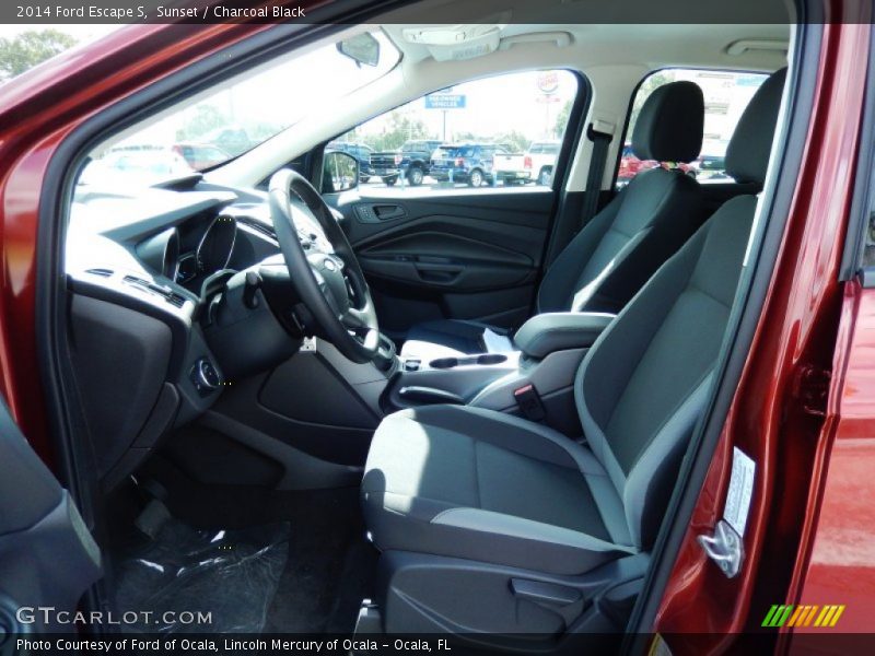 Sunset / Charcoal Black 2014 Ford Escape S