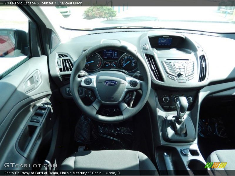 Sunset / Charcoal Black 2014 Ford Escape S