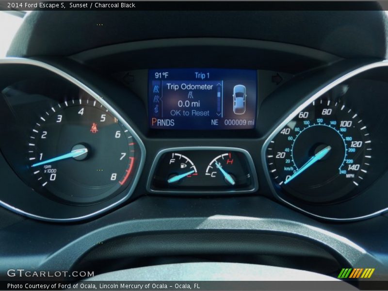 Sunset / Charcoal Black 2014 Ford Escape S