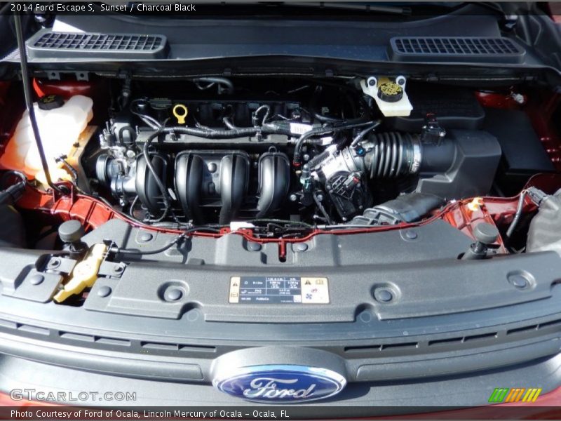 Sunset / Charcoal Black 2014 Ford Escape S