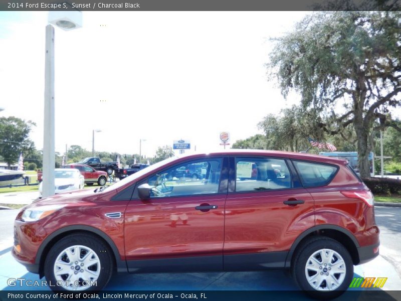 Sunset / Charcoal Black 2014 Ford Escape S