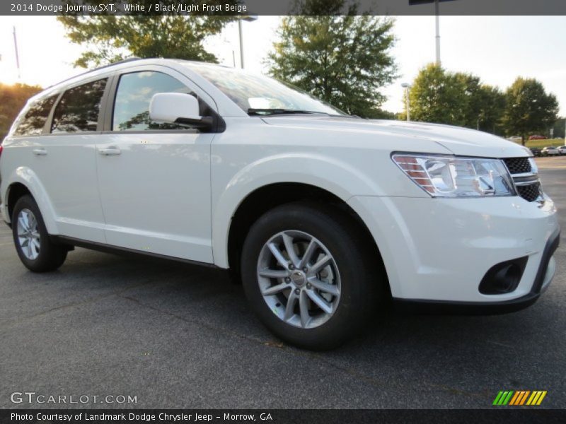 White / Black/Light Frost Beige 2014 Dodge Journey SXT