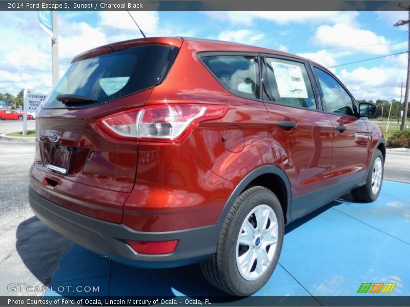 Sunset / Charcoal Black 2014 Ford Escape S