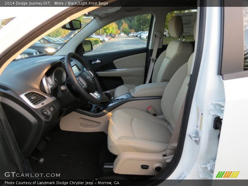 White / Black/Light Frost Beige 2014 Dodge Journey SXT