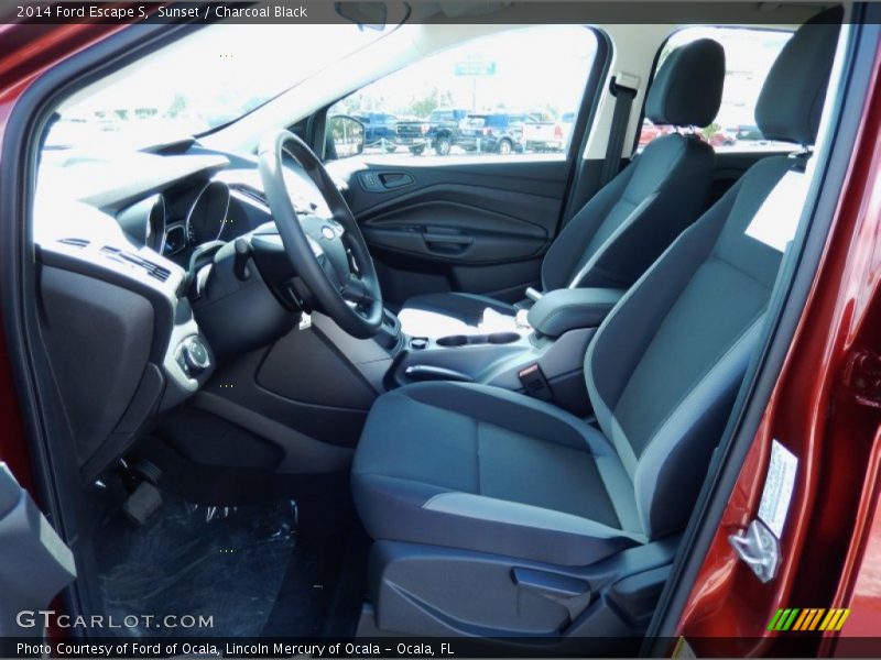 Sunset / Charcoal Black 2014 Ford Escape S