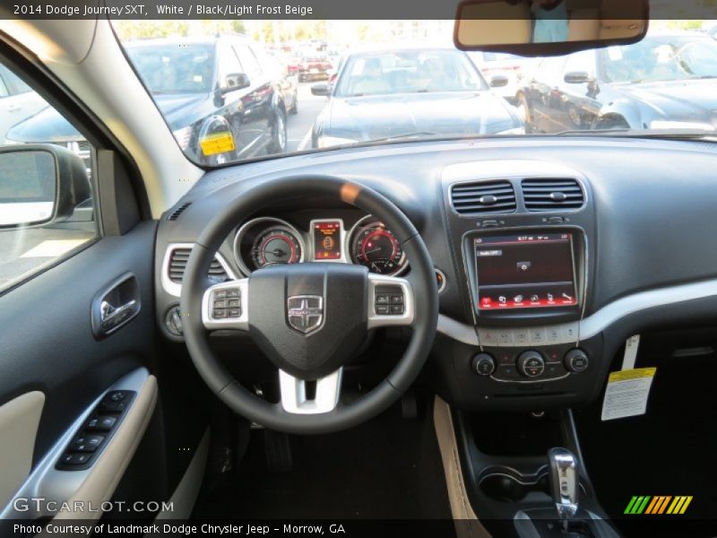 White / Black/Light Frost Beige 2014 Dodge Journey SXT