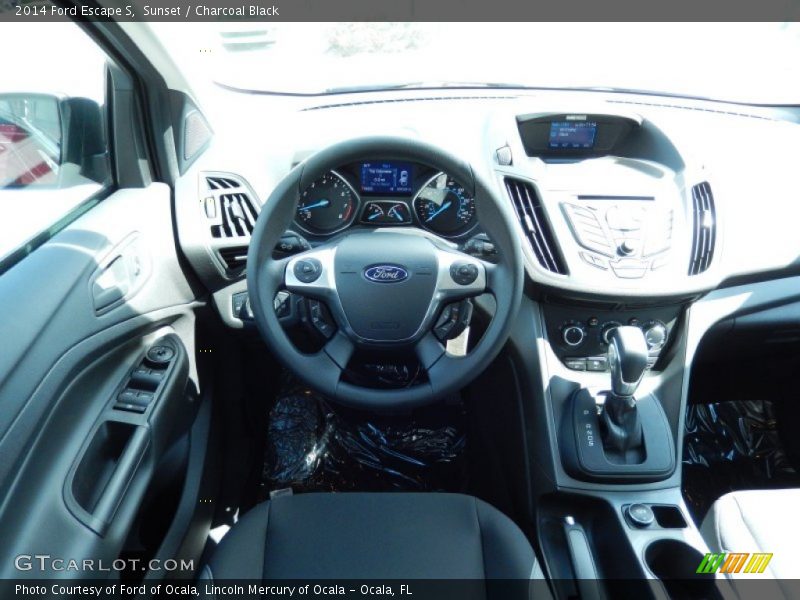 Sunset / Charcoal Black 2014 Ford Escape S