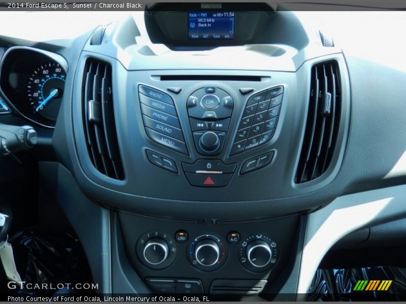 Sunset / Charcoal Black 2014 Ford Escape S