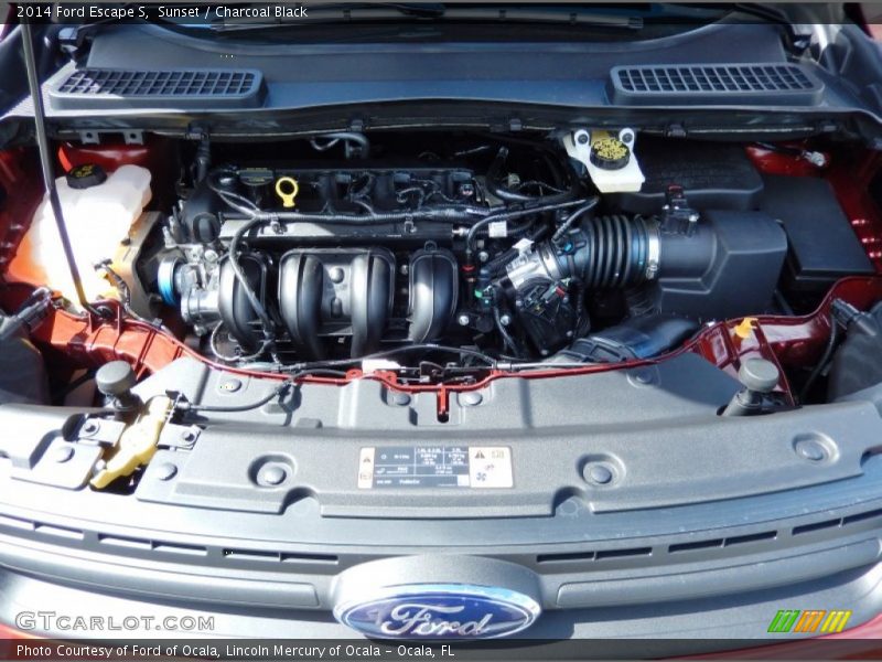 Sunset / Charcoal Black 2014 Ford Escape S