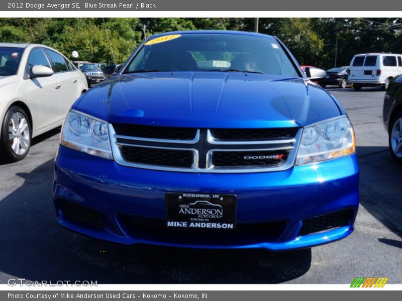 Blue Streak Pearl / Black 2012 Dodge Avenger SE