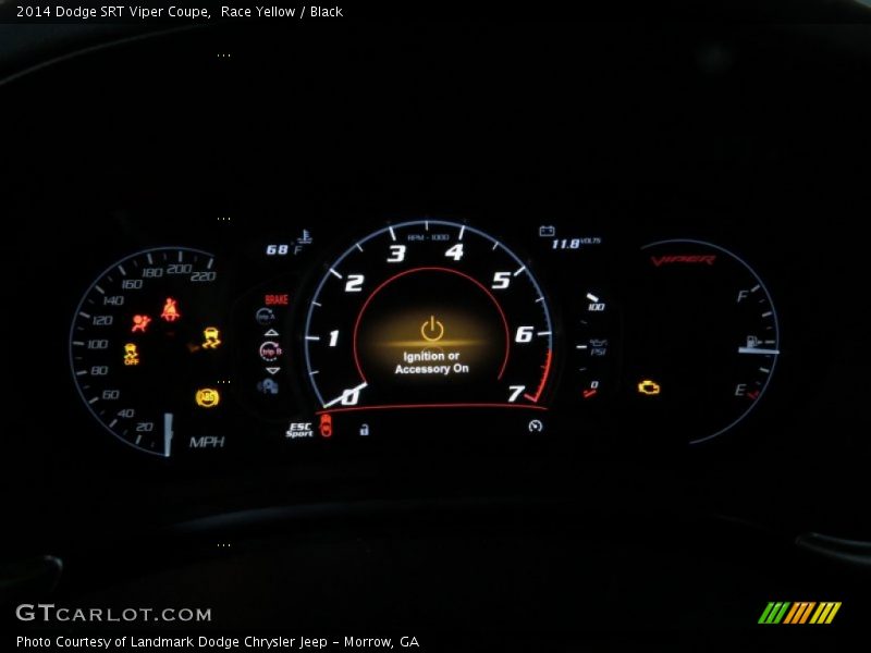  2014 SRT Viper Coupe Coupe Gauges
