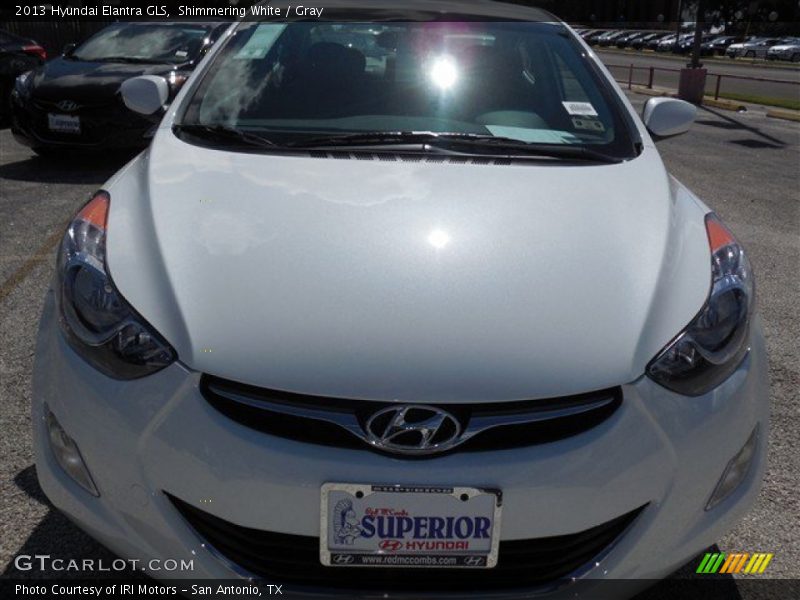 Shimmering White / Gray 2013 Hyundai Elantra GLS