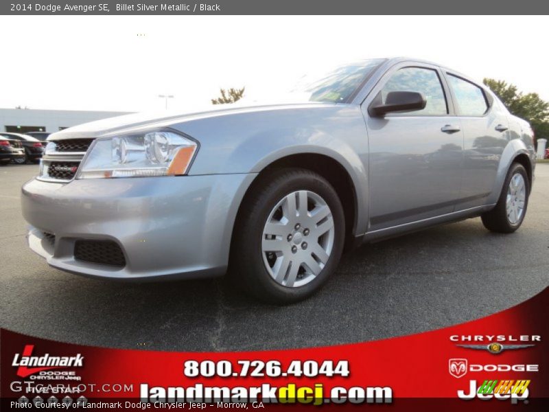 Billet Silver Metallic / Black 2014 Dodge Avenger SE